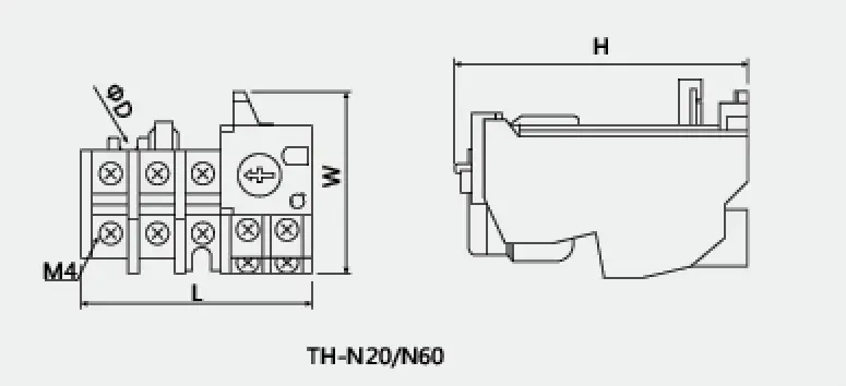 STH-N60 3P electric motor overload protection relay